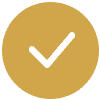 A white check mark in a gold circle.